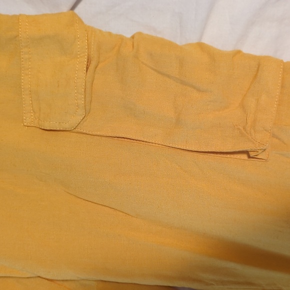 Linen cargo overalls/jumpsuit - Picture 4 of 5